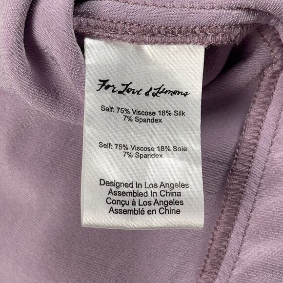 For Love & Lemons Viva Velvet Deep V Mini Dress in Lilac Womens XS - Picture 10 of 15